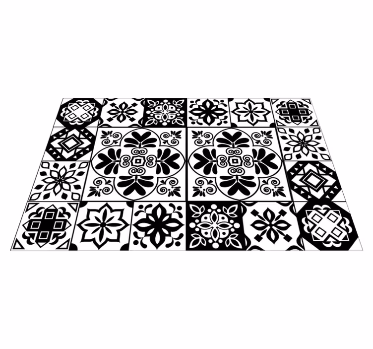 Spansk geometrisk design vinyl teppe hydraulisk - Tenstickers