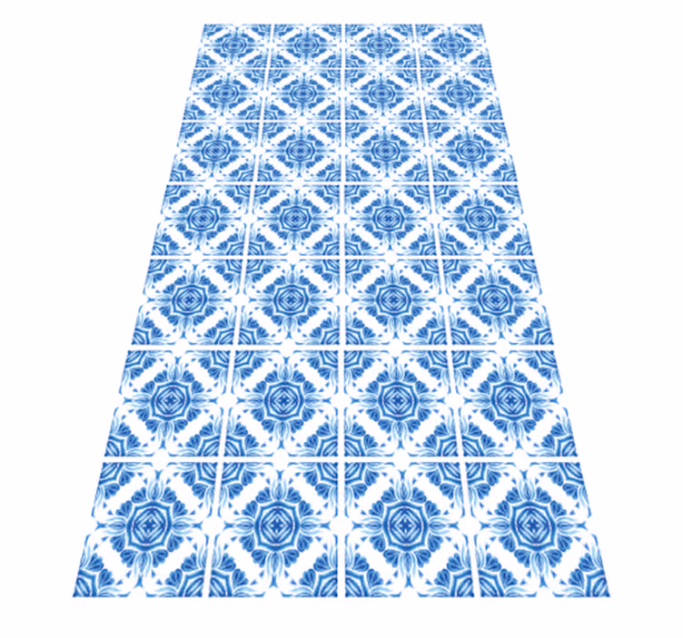 Portugisisk ornament fliser vinyl teppe - Tenstickers