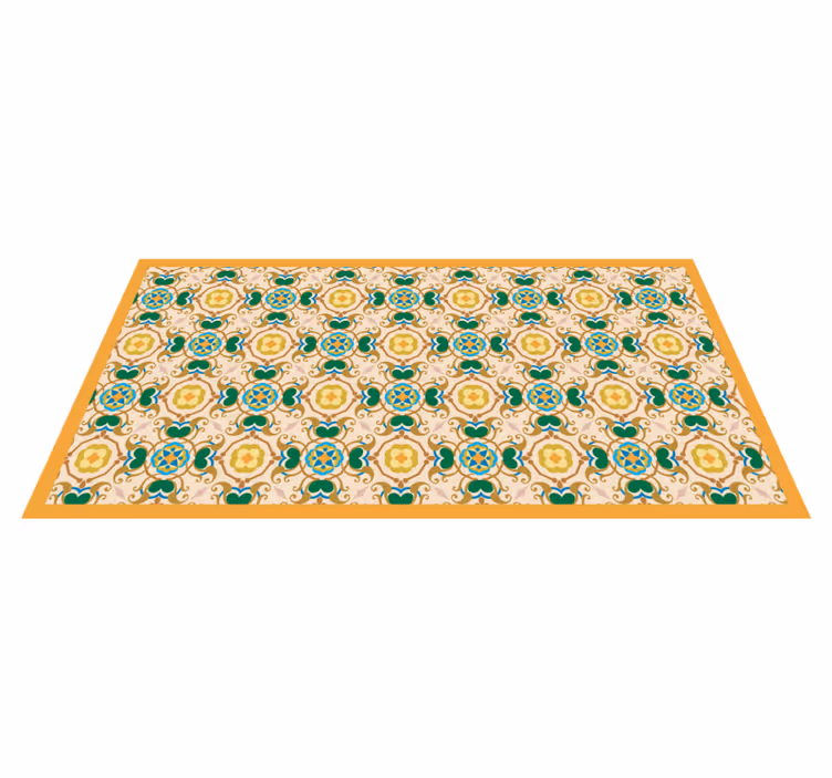 Tyrkisk mosaikkfliseffekt vinyl teppe - Tenstickers