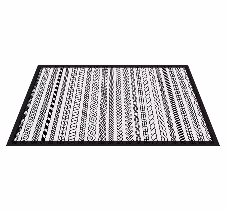 Flettet geometrisk minimalistisk vinyl teppe - Tenstickers