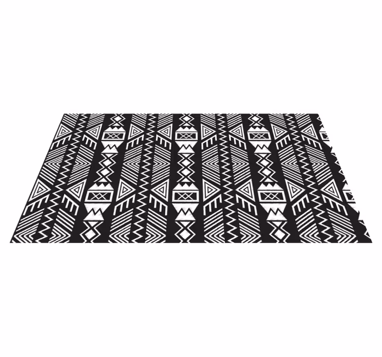 Mørkt aztec geometrisk vinyl teppe - Tenstickers