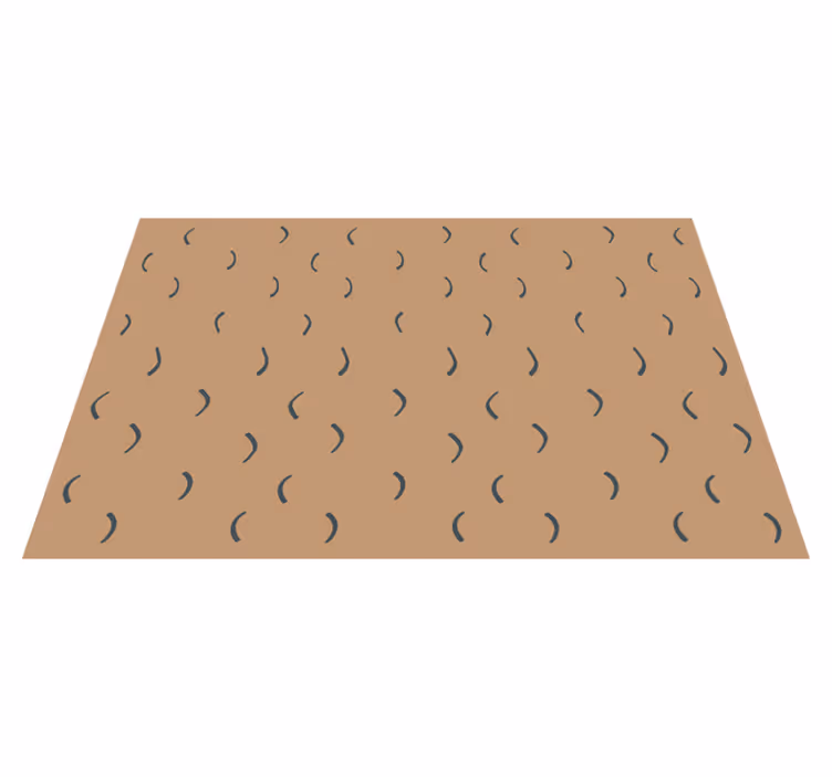 Buet brunt mønster vinyl teppe minimalistisk - Tenstickers