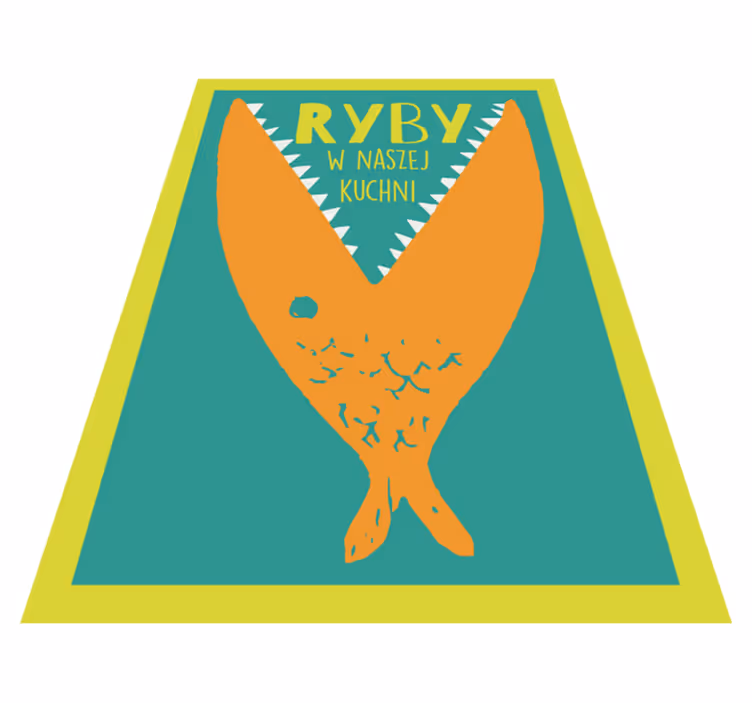 Vintage fisk kjøkken vinyl teppe - Tenstickers