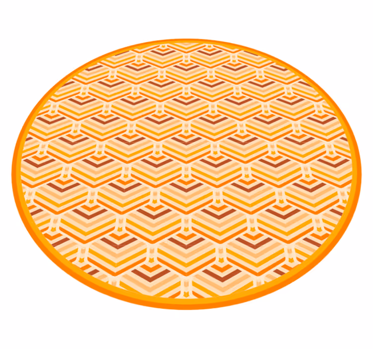 Varm honningkake vinyl teppe vintage - Tenstickers