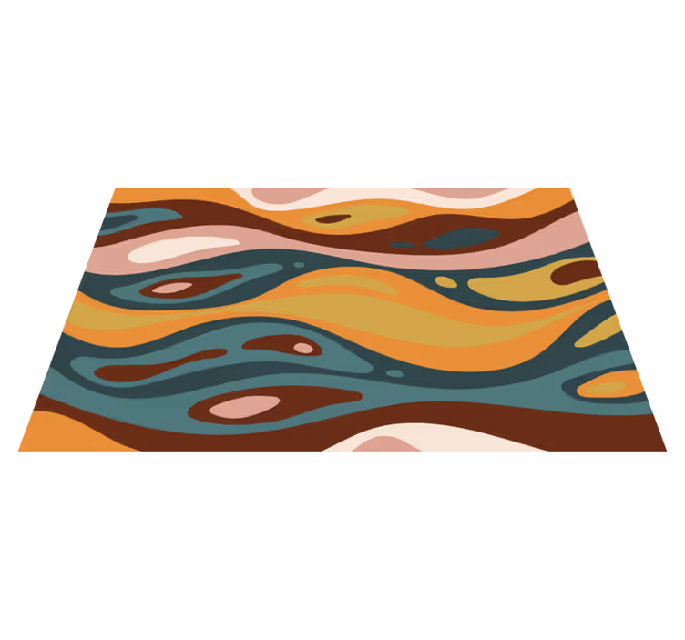 70-tallet pop spirit vintage vinyl teppe - Tenstickers