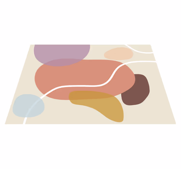 Organiske former vinyl teppe moderne - Tenstickers