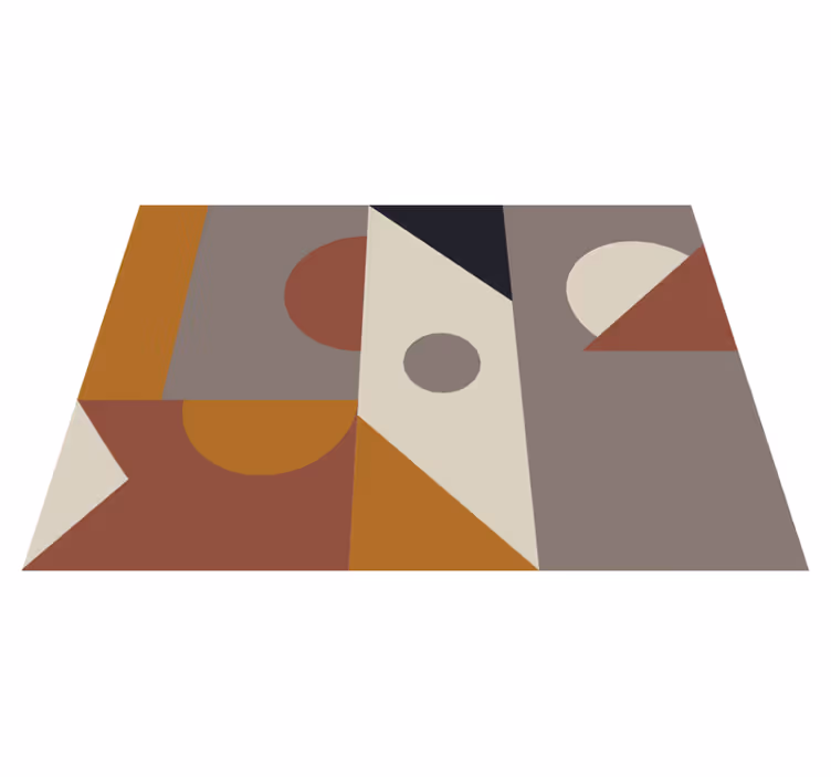 Abstrakte geometriske former vinyl teppe moderne - Tenstickers