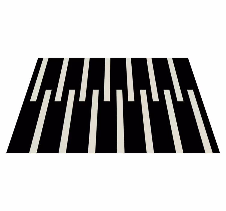 Stilig stripete design vinyl teppe ungdom - Tenstickers