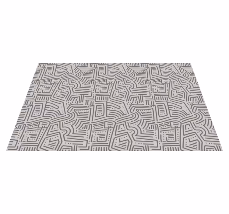 Nordisk stil abstrakt grå nordisk vinyl teppe - Tenstickers