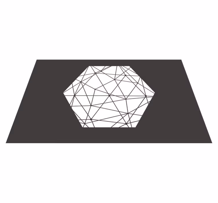 Nordisk stil sekskant nordisk vinyl teppe - Tenstickers