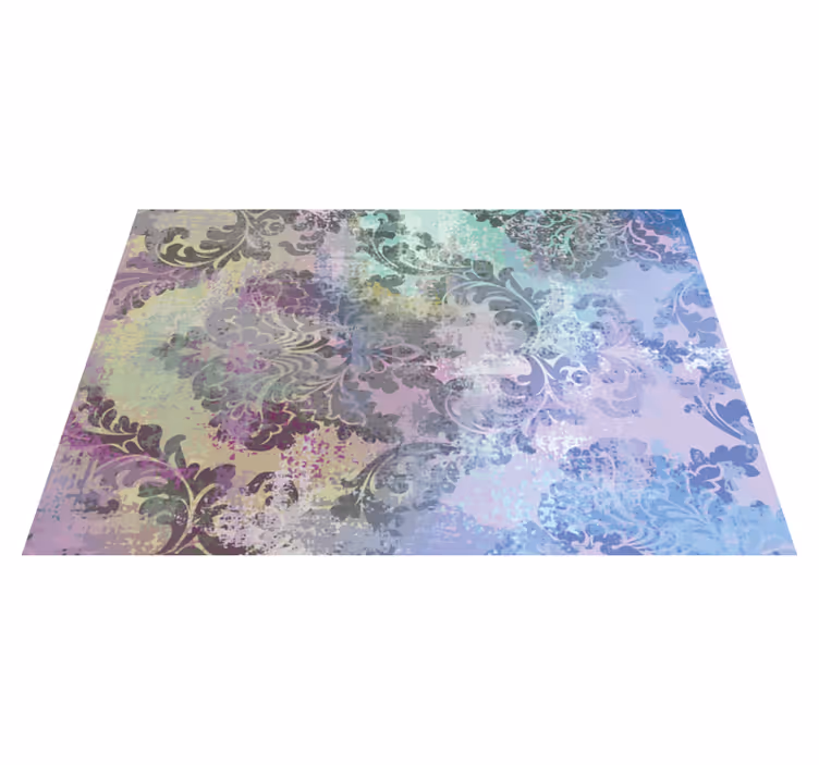Bohemsk kunstnerisk design vinyl teppe blomster og planter - Tenstickers