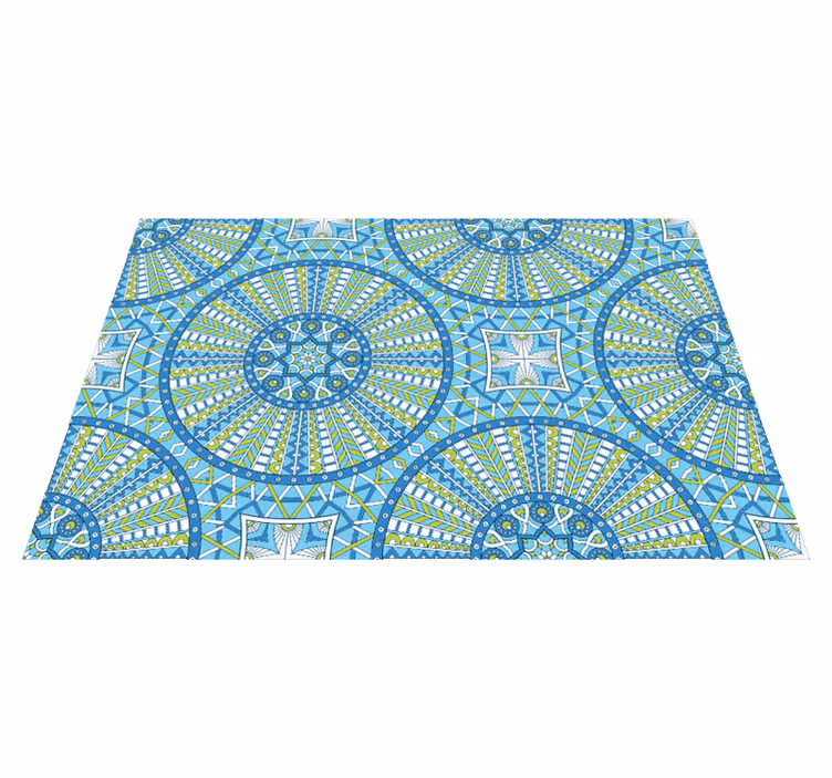 Stilige geometriske mønstre vinyl teppe mandala - Tenstickers