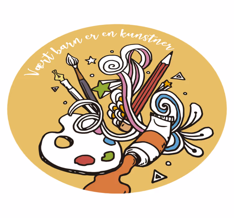 Hvert barn er et kunstnerisk vinyl teppe - Tenstickers