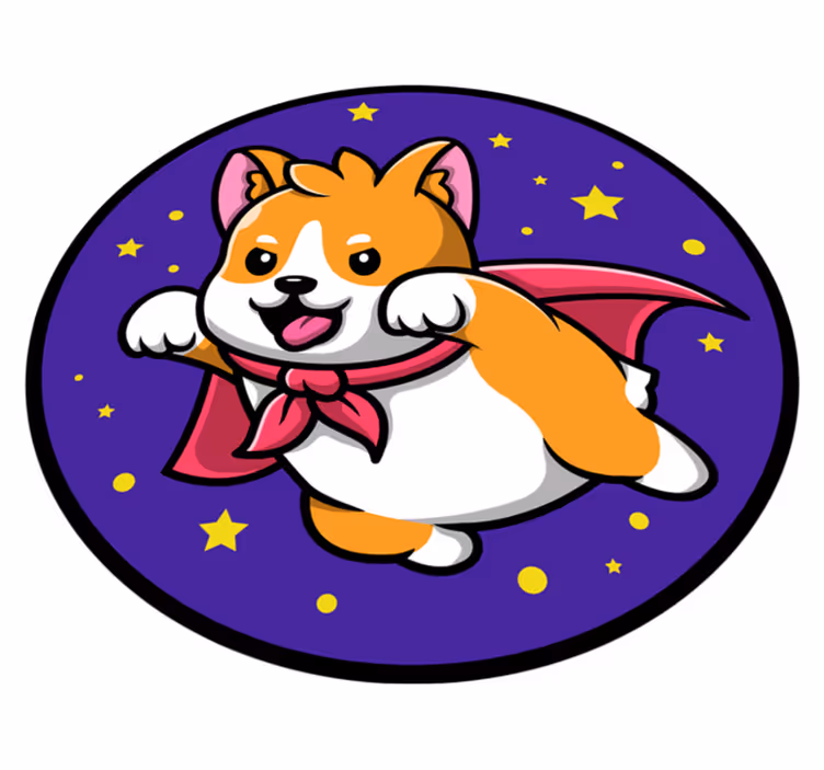Hund tegneserie dyr vinyl teppe - Tenstickers