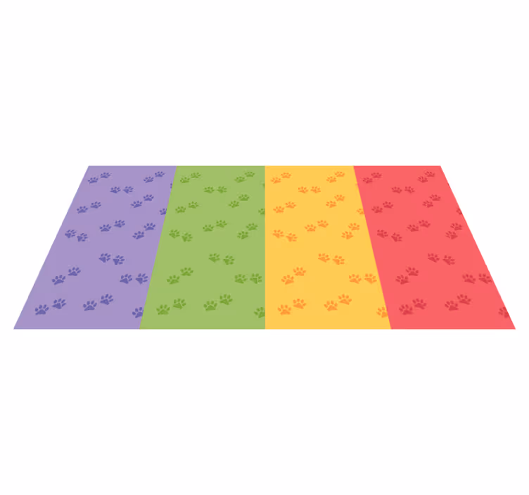 Poteavtrykksmotiv Vinyl teppe flere barn - Tenstickers