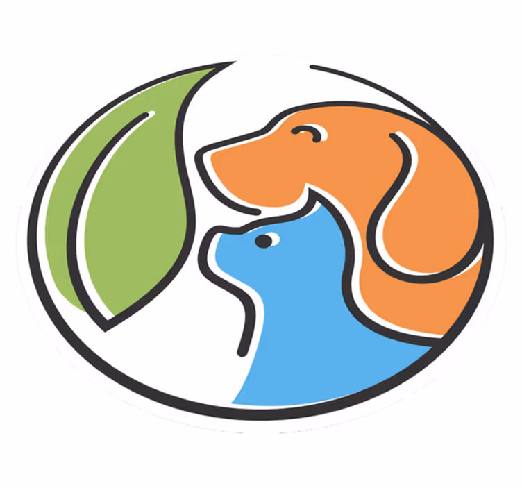 Katt og hund, ikoner, dyreteppe - Tenstickers
