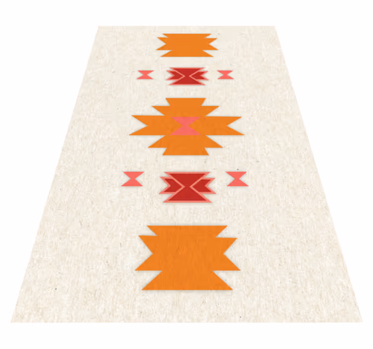 Enkelt tribal motiv vinyl teppe etnisk - Tenstickers