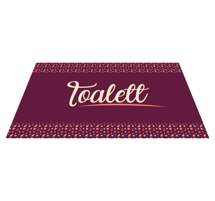 Toalett norsk tekst tilpasset vinyl teppe - Tenstickers