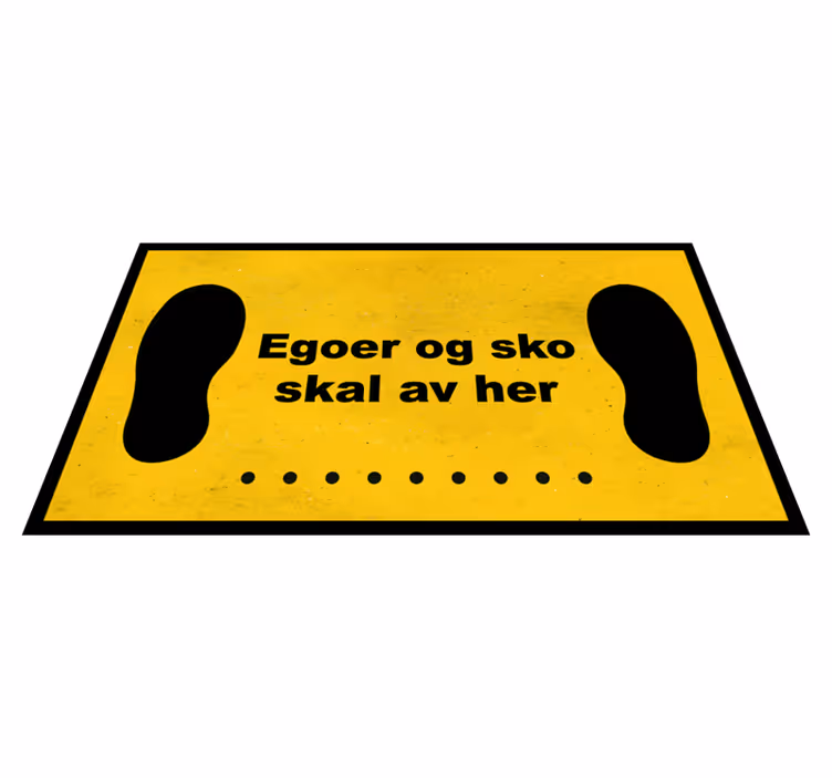 Ego og sko herfra tilpasset vinyl teppe - Tenstickers