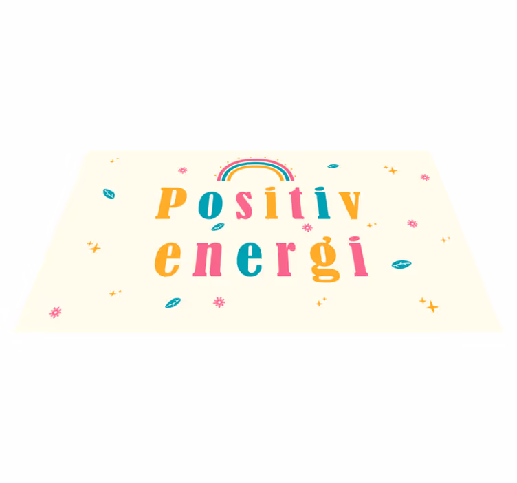 Positivt energi soverom vinyl teppe - Tenstickers