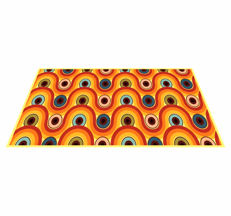 70-tallet sirkler geometriske vinyl teppe - Tenstickers