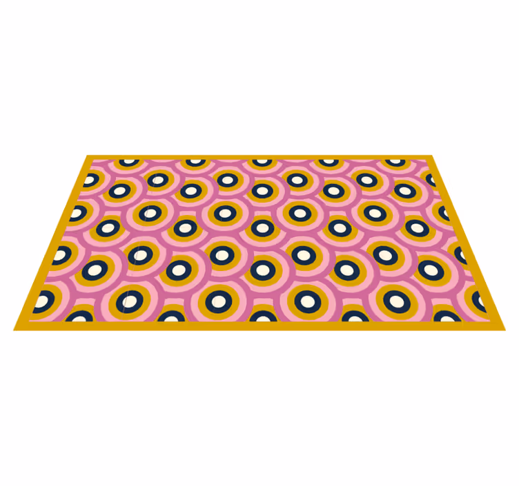 Sirkulær fargefusjon vinyl teppe geometrisk - Tenstickers