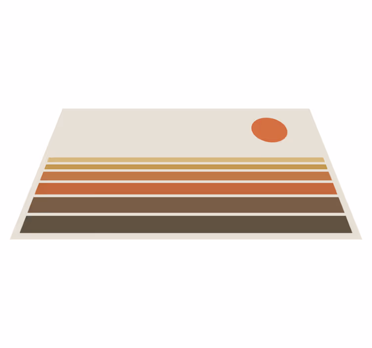 Solnedgangsstripemønster vinyl teppe soverom - Tenstickers
