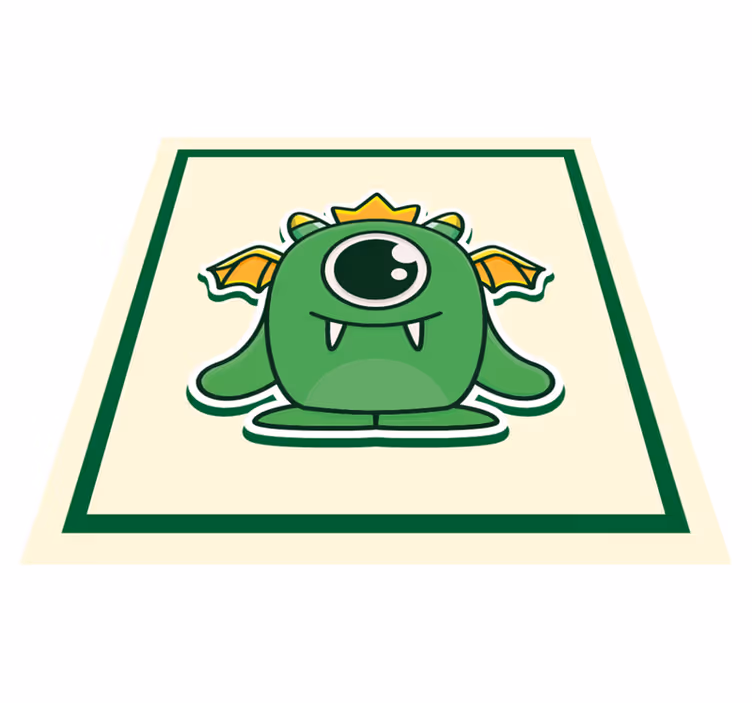 Søt monster troll etnisk vinyl teppe - Tenstickers
