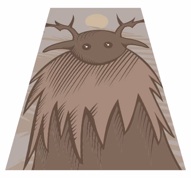 Kittelsen troll etnisk vinyl teppe - Tenstickers