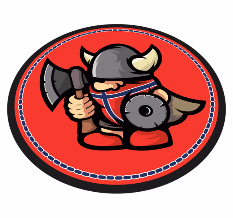 Norge flagg viking ball etnisk vinyl teppe - Tenstickers