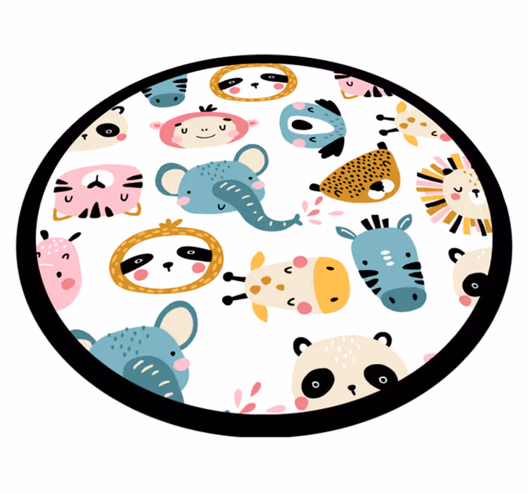 Barn jungel dyr barn vinyl teppe - Tenstickers