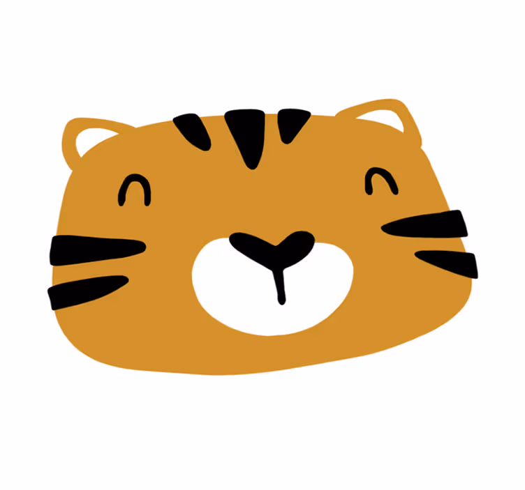 Barn mini tiger barn vinyl teppe - Tenstickers