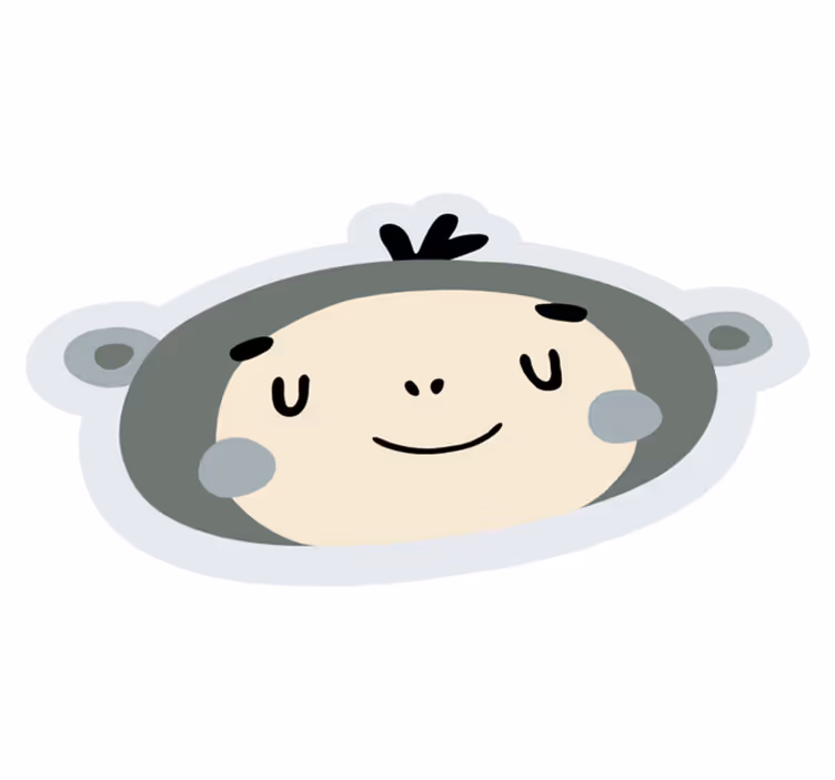 Nordisk ape ansikt vinyl teppe baby - Tenstickers