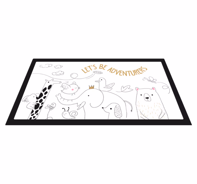 Dyreeventyrscene vinyl teppe baby - Tenstickers