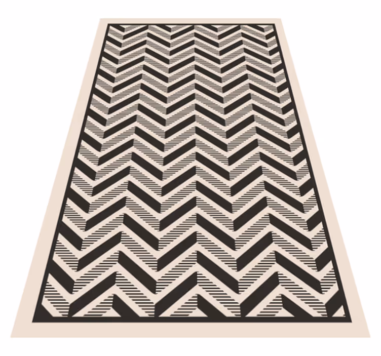 Klassisk chevronmotiv vinyl teppe geometrisk - Tenstickers