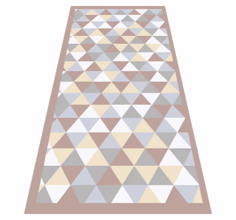 Kjøkken fargerike geometriske former vinyl teppe - Tenstickers