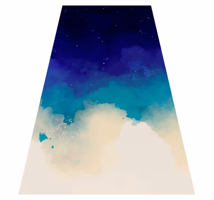 Nattehimmel nordisk vinyl teppe - Tenstickers