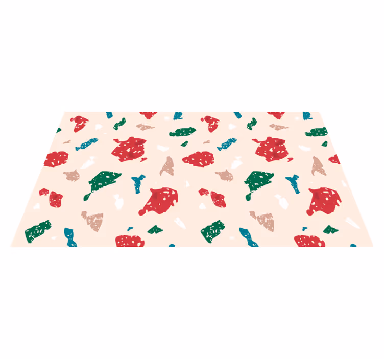 Barna terrazzo vinyl teppe - Tenstickers