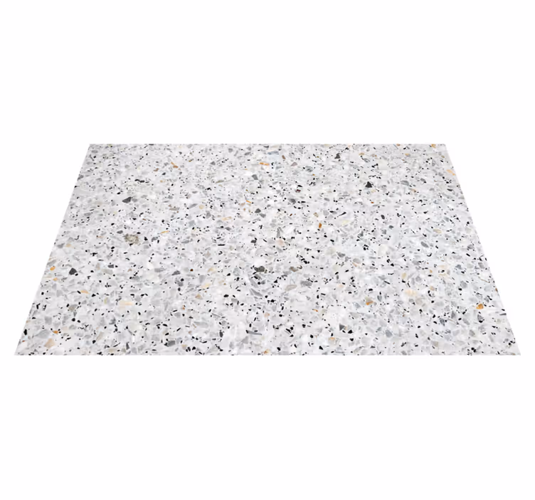 Grått terrazzo tekstur vinyl teppe - Tenstickers