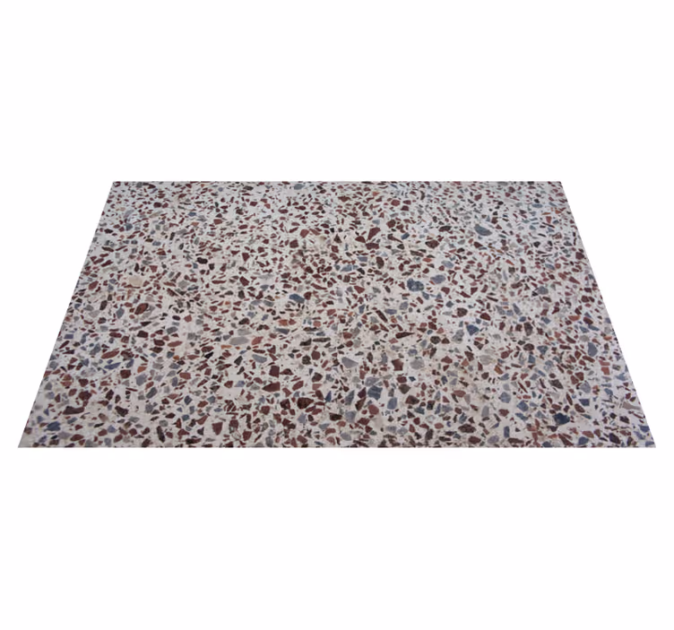 Terrazzo grå farge tekstur vinyl teppe - Tenstickers