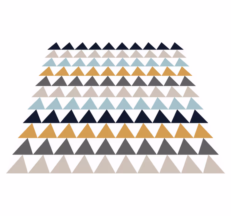 Sober nordic triangles vinyl teppe - Tenstickers