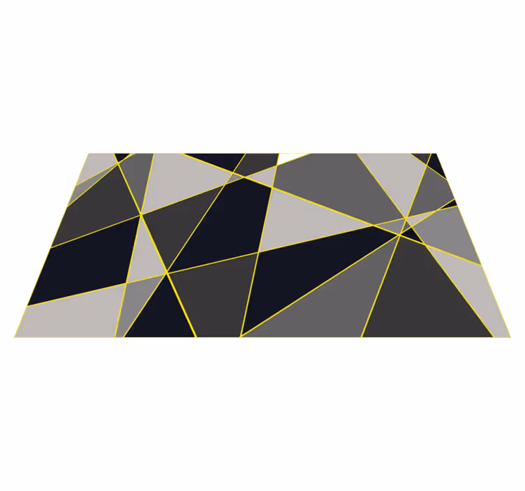 Grå trekantlinjer vinyl teppe geometrisk - Tenstickers