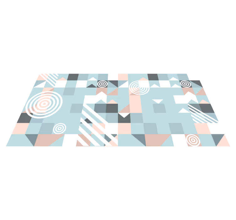 Abstrakt motiv vinyl teppe geometrisk - Tenstickers
