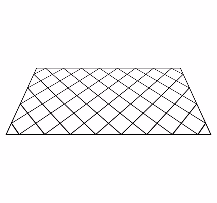 Elegante svarte mønstre vinyl teppe geometrisk - Tenstickers