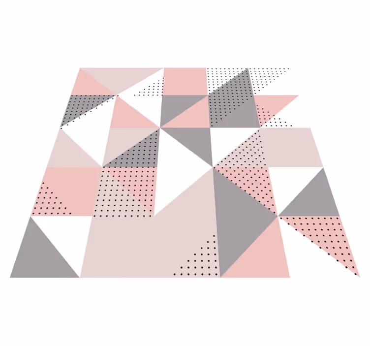 Pastell nordic triangles nordisk vinyl teppe - Tenstickers