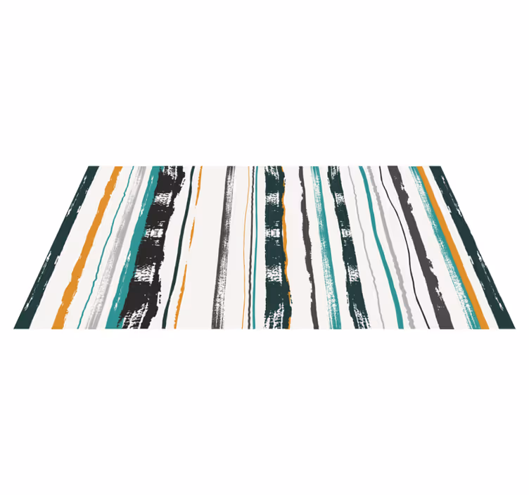 Slående lineært motiv Vinyl teppe striper - Tenstickers