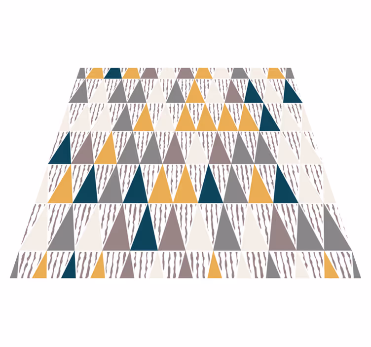 Trekantede fargesegmenter vinyl teppe geometrisk - Tenstickers
