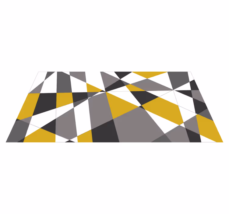 Dristige trekantede mønstre vinyl teppe geometrisk - Tenstickers