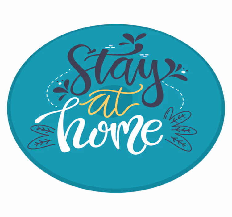 Bli hjemme vinyl teppe sagn og tekster - Tenstickers