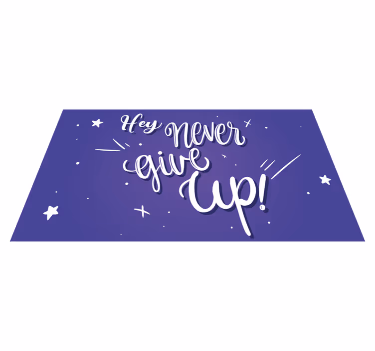 Utholdenhet sitat vinyl teppe sagn og tekster - Tenstickers